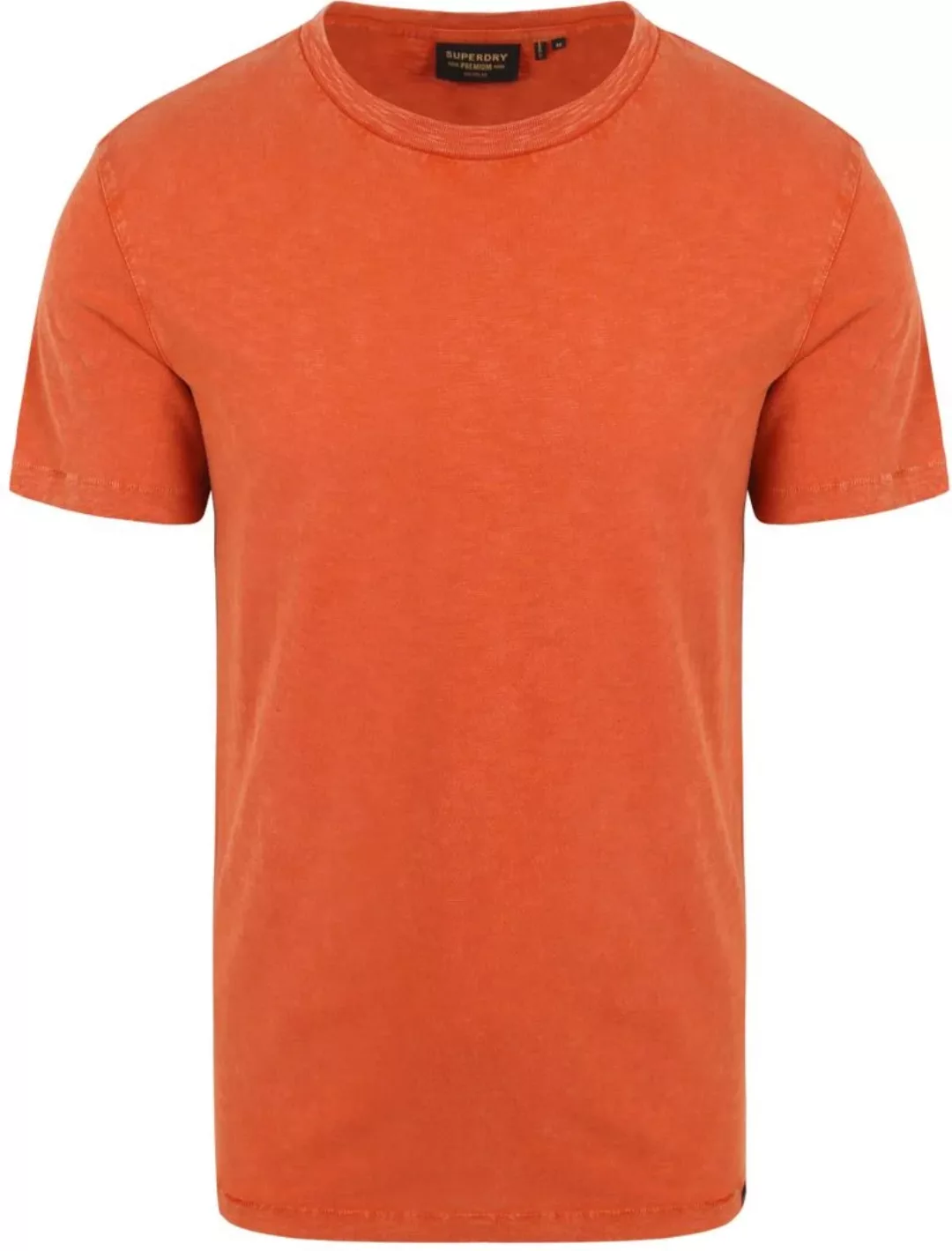 Superdry Slub T Shirt Melange Orange - Größe L günstig online kaufen