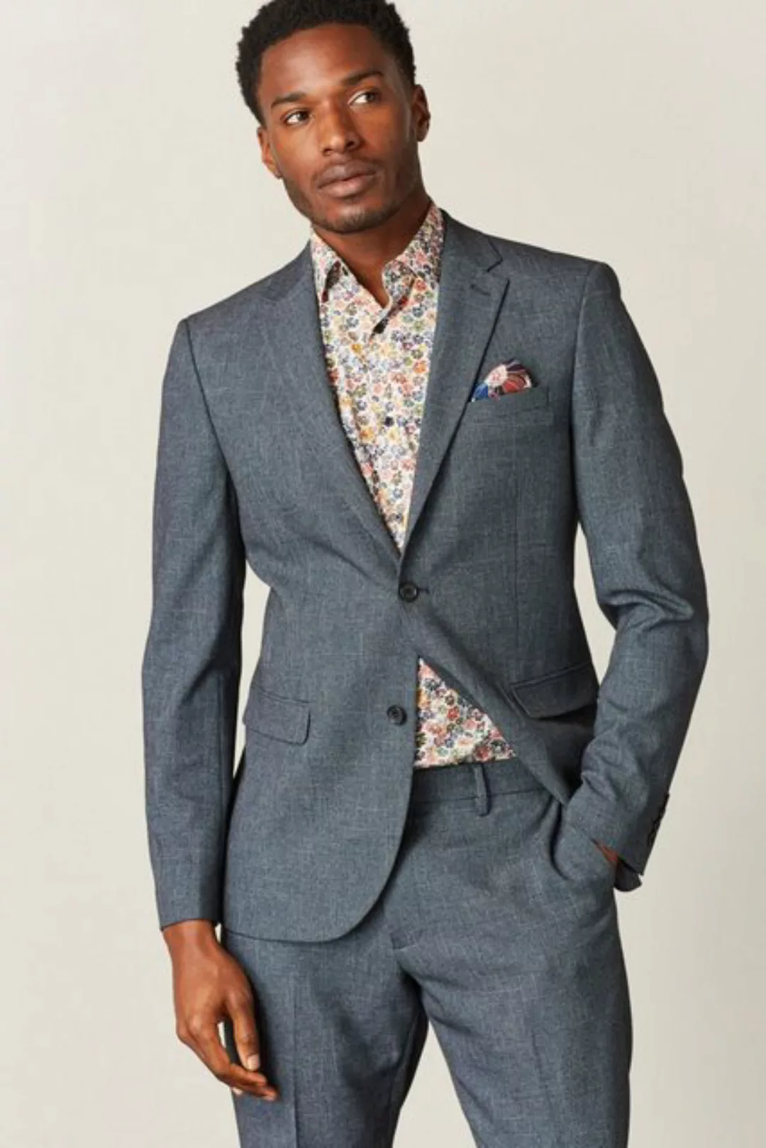 Next Baukastensakko Motion Flex Strukturierter Slim Fit Anzug: Hose (1-tlg) günstig online kaufen