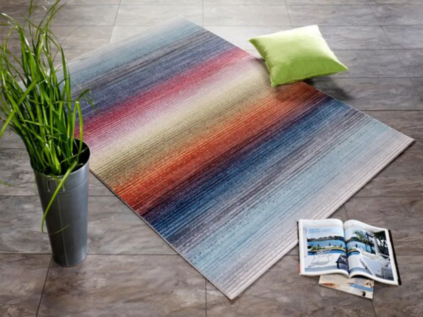 OCI DIE TEPPICHMARKE Teppich »Rainbow Stripe«, rechteckig günstig online kaufen
