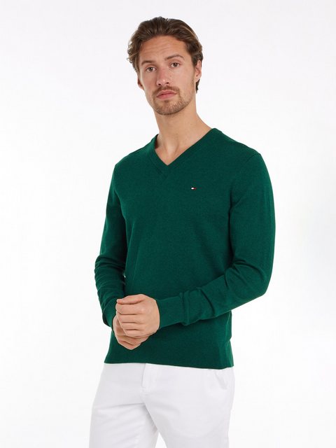 Tommy Hilfiger V-Ausschnitt-Pullover PIMA ORG CTN CASHMERE V NECK günstig online kaufen