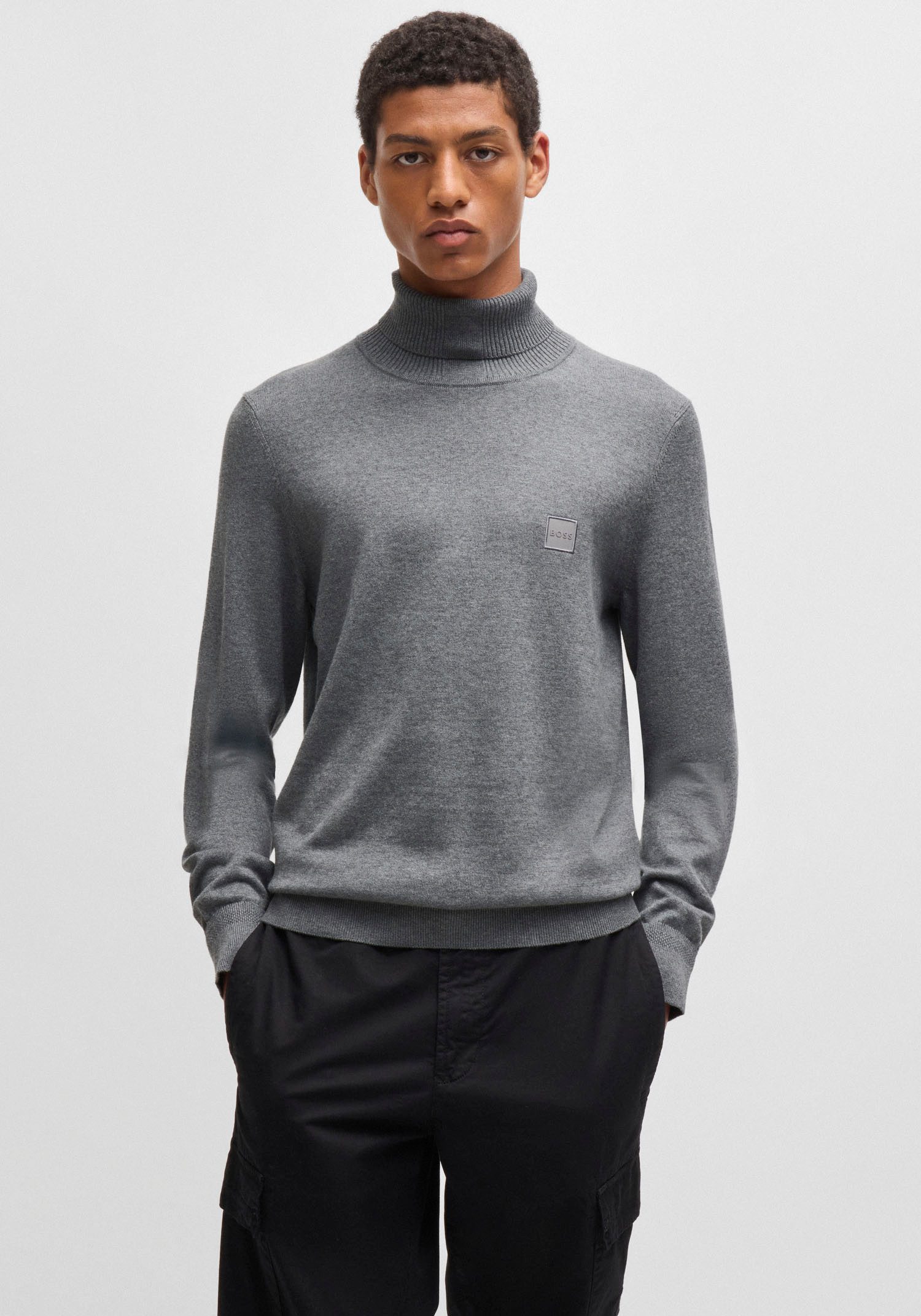 BOSS ORANGE Strickpullover Akiro mit kleinem günstig online kaufen