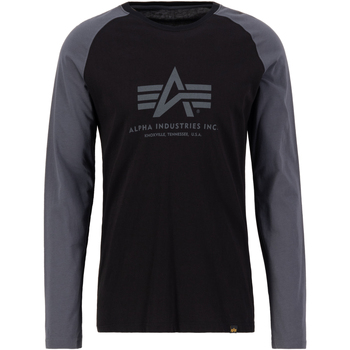 Alpha Industries  T-Shirts & Poloshirts Basic Longsleeve - black/greyblack günstig online kaufen