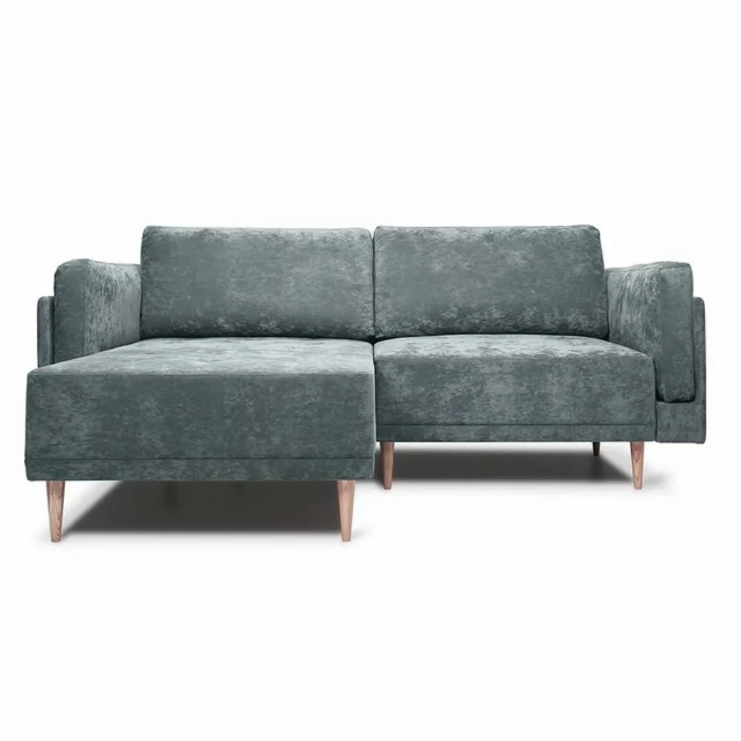 VitaliSpa® Ecksofa Schlafsofa Gästesofa CALI 236 x 97cm Grau, Schlaffunktio günstig online kaufen