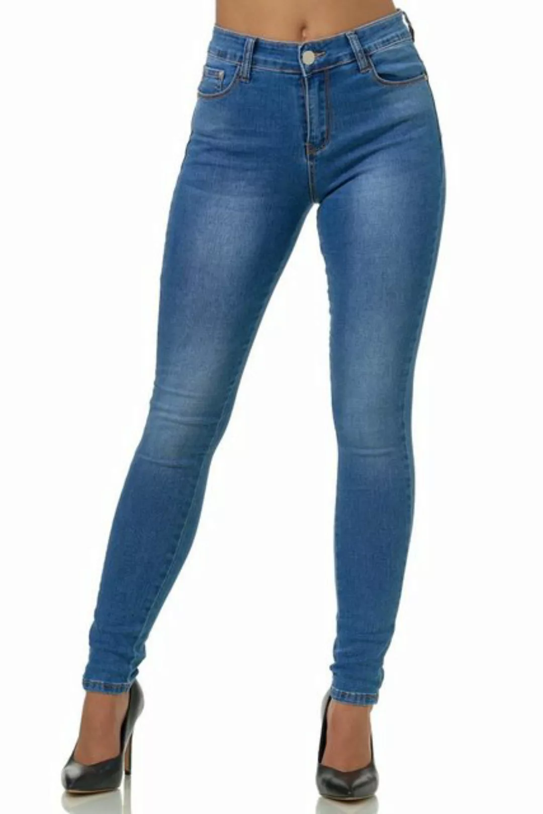 Elara Stretch-Hose Elara Damen Stretch Hose Push Up Jeans (1-tlg) günstig online kaufen