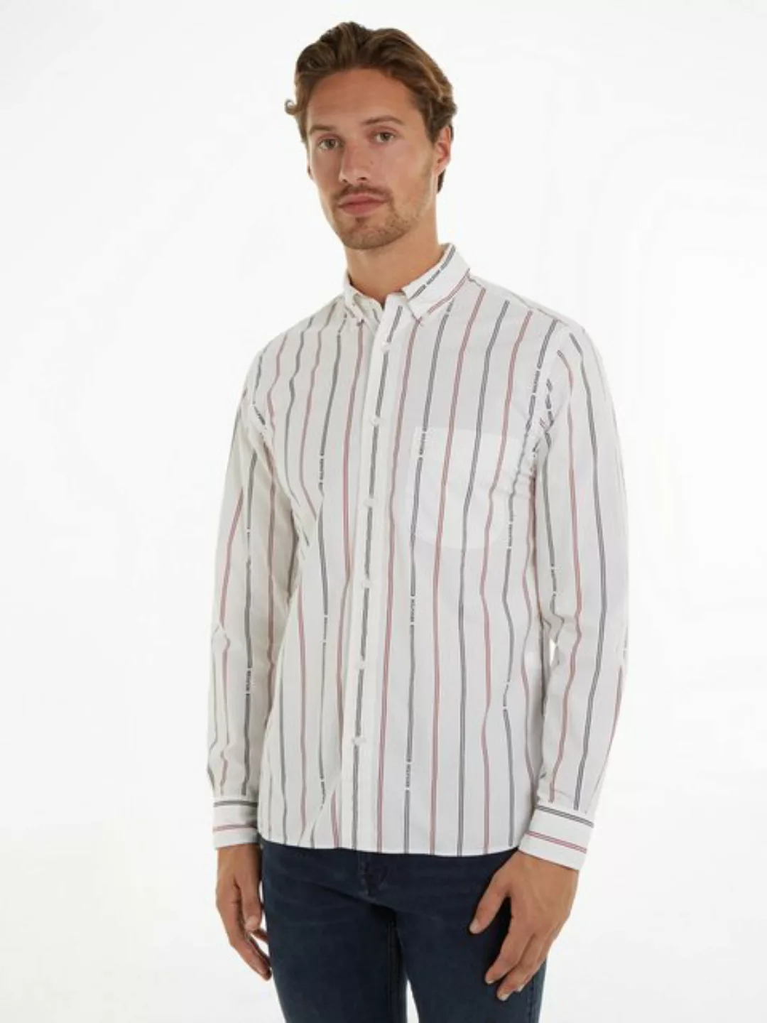 Tommy Hilfiger Langarmhemd HILFIGER DOUBLE STP RF SHIRT günstig online kaufen