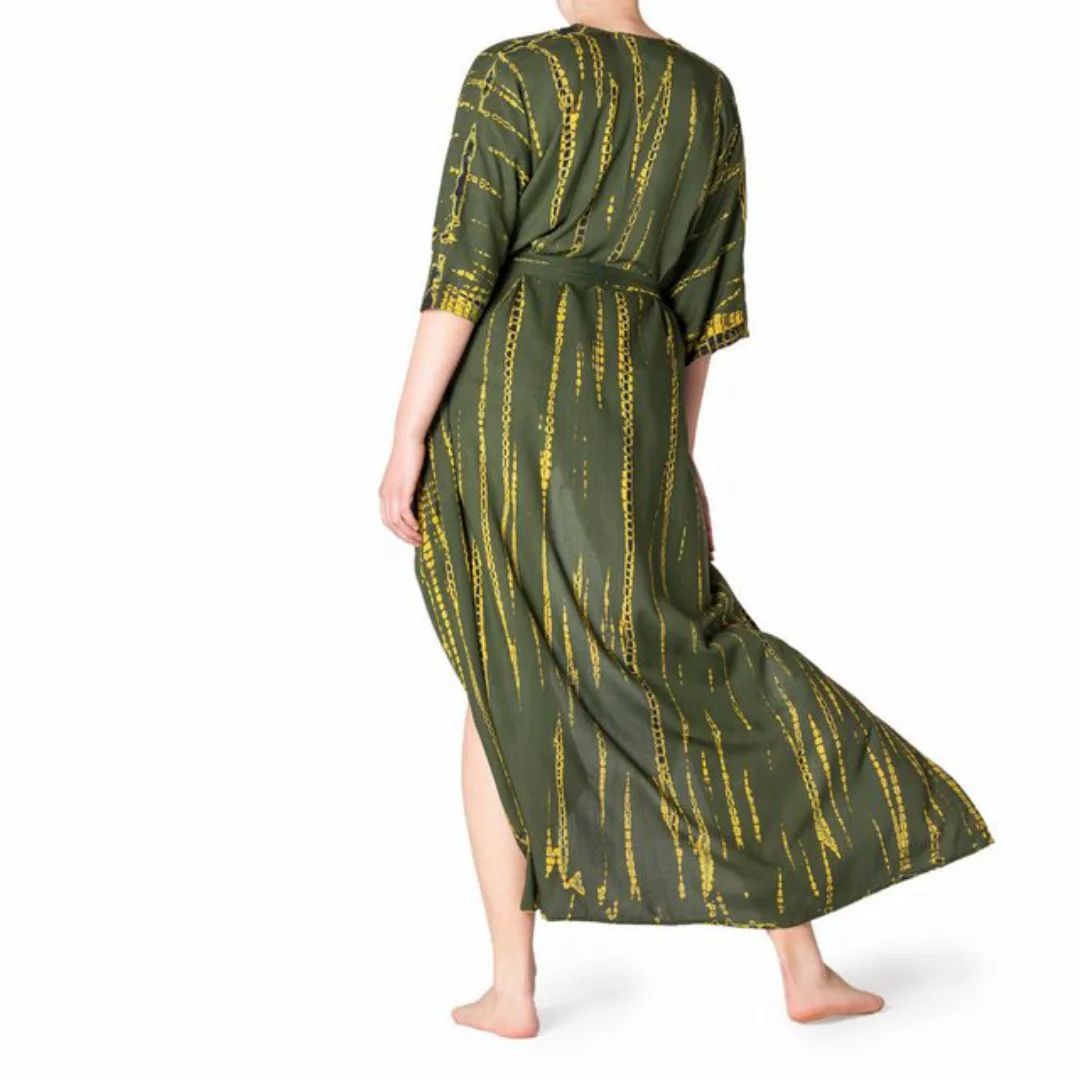 PANASIAM Tunikakleid Damen Kimono Maxi Strandkleid aus natürlicher Viskose günstig online kaufen