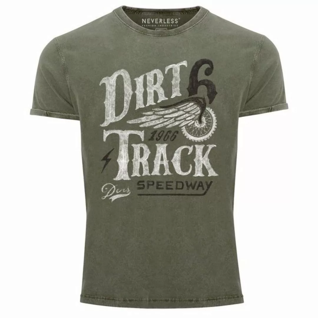 Print-Shirt Cooles Angesagtes Herren T-Shirt Vintage Shirt Dirt Track Racin günstig online kaufen