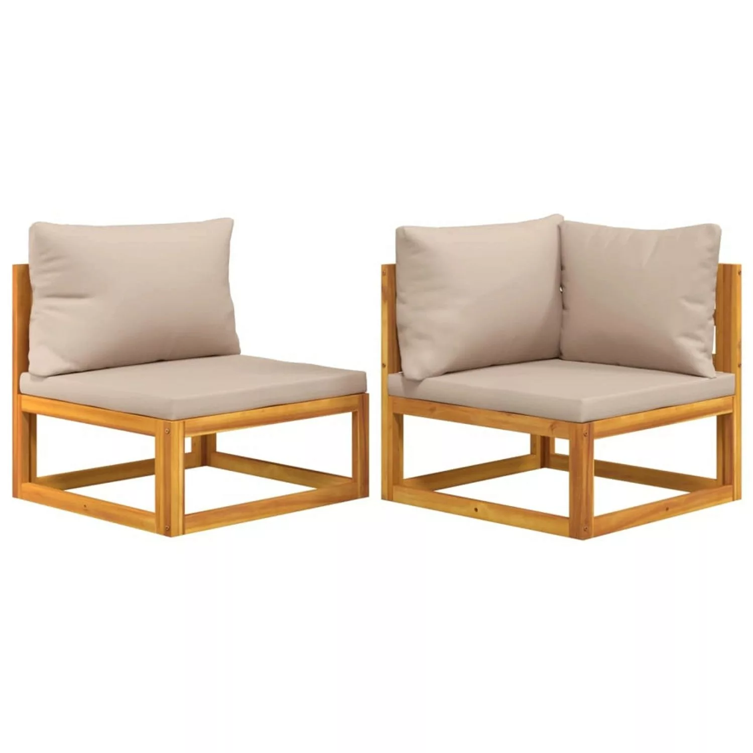 Vidaxl 2-tlg. Garten-sofa-set Mit Kissen Massivholz Akazie günstig online kaufen