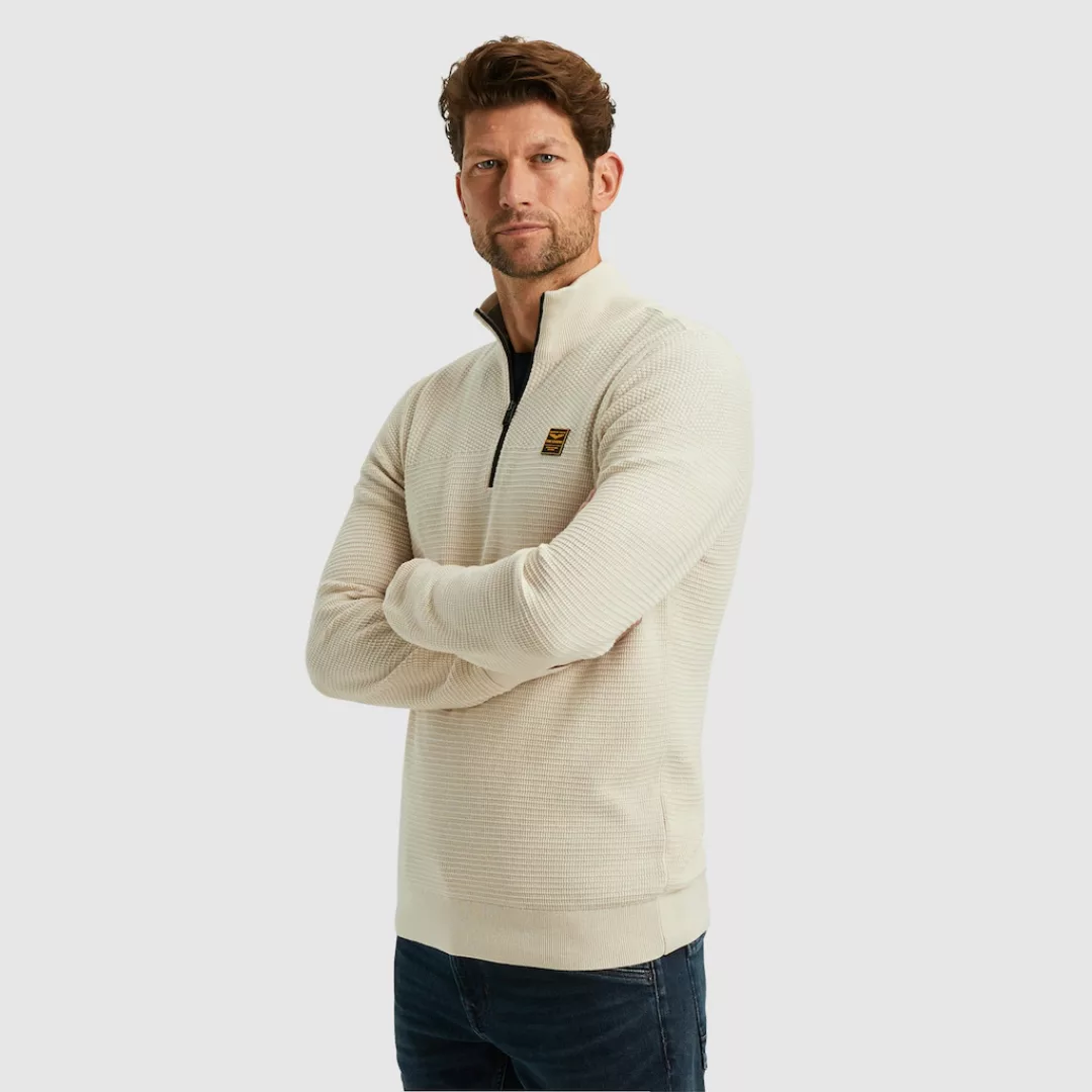 PME LEGEND Troyer "Half zip collar cotton mouline", mit Logostickerei günstig online kaufen