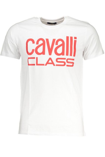 Cavalli Class T-Shirt Herren Weißes Kurzarm T-Shirt mit Druck und günstig online kaufen