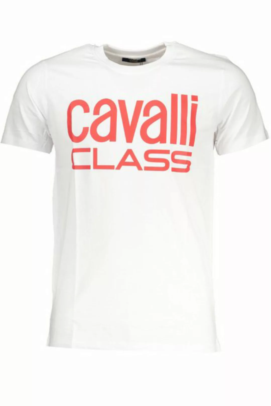 Cavalli Class T-Shirt Herren Weißes Kurzarm T-Shirt mit Druck und günstig online kaufen