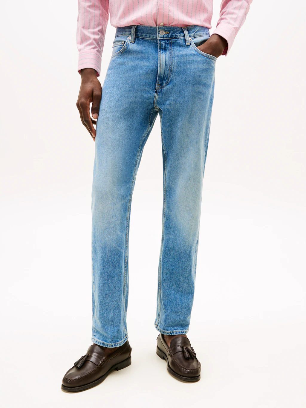 Tommy Hilfiger Straight-Jeans, in blauer Waschung günstig online kaufen