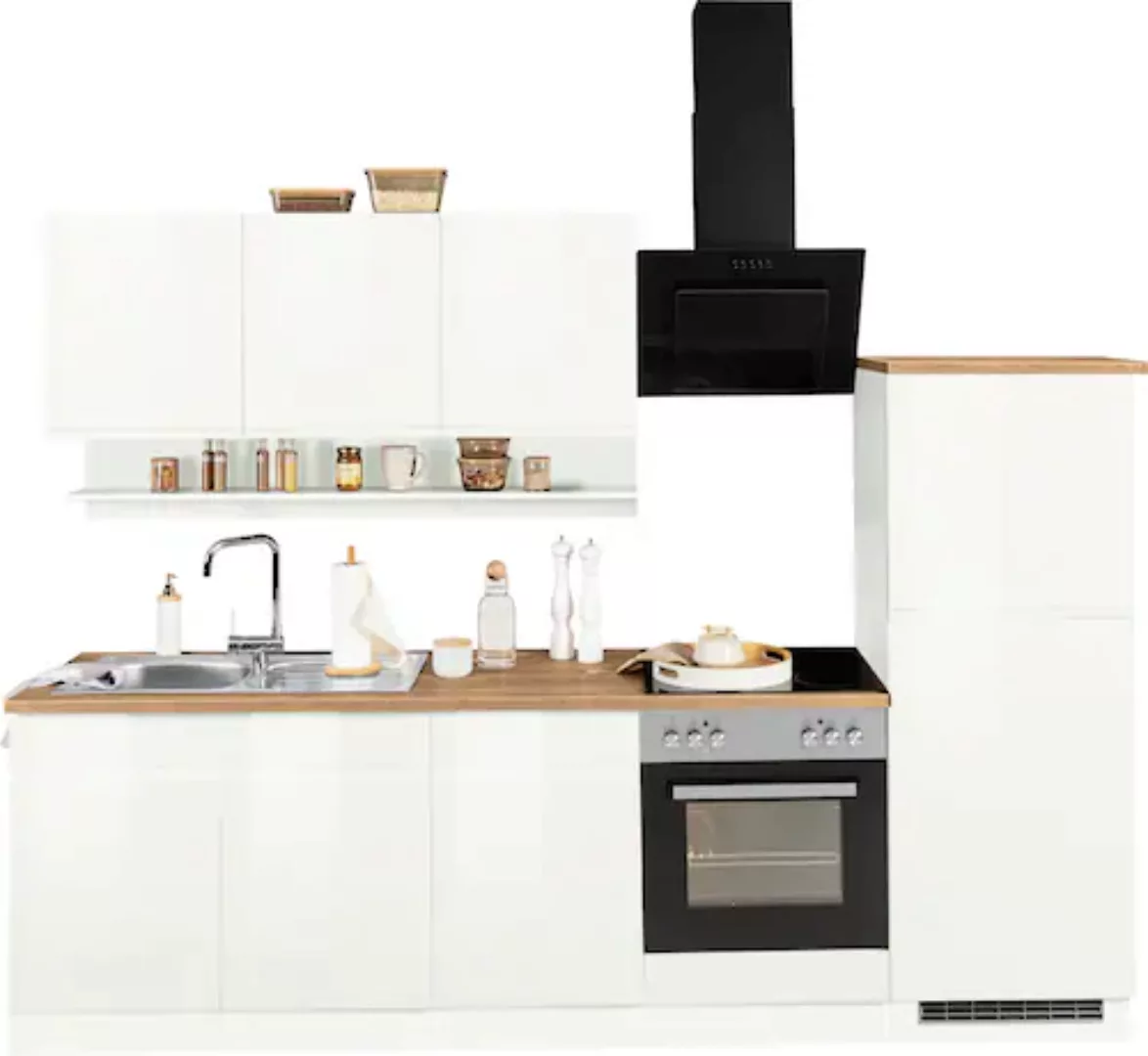 Kochstation Küche "KS-Virginia", Breite 270 cm, wahlweise mit E-Geräten günstig online kaufen