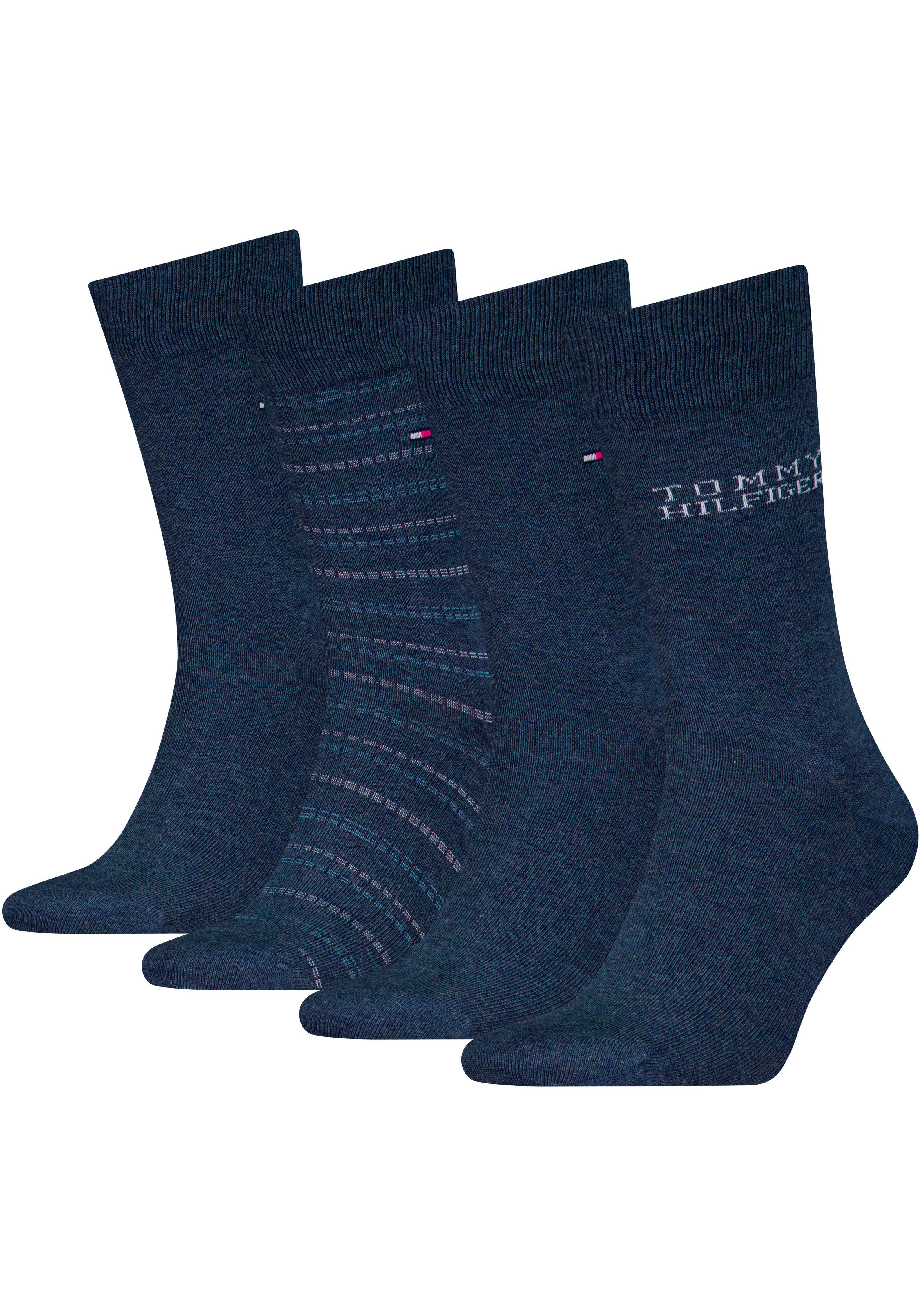 Tommy Hilfiger Socken, (4 Paar), Ideal zum Verschenken, Logoprägung, Gesche günstig online kaufen