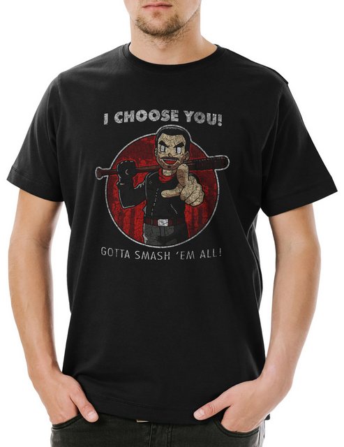 Urban Backwoods Print-Shirt Negan Choose You Herren T-Shirt Walking Zombie günstig online kaufen