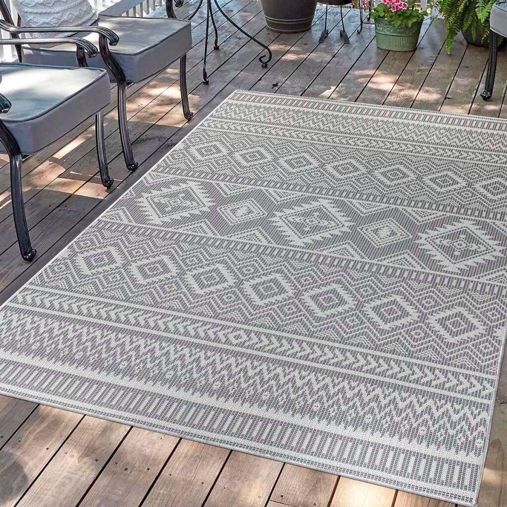 Carpet City Outdoorteppich »PALM 3522«, rechteckig, 5 mm Höhe, Läufer, Wett günstig online kaufen