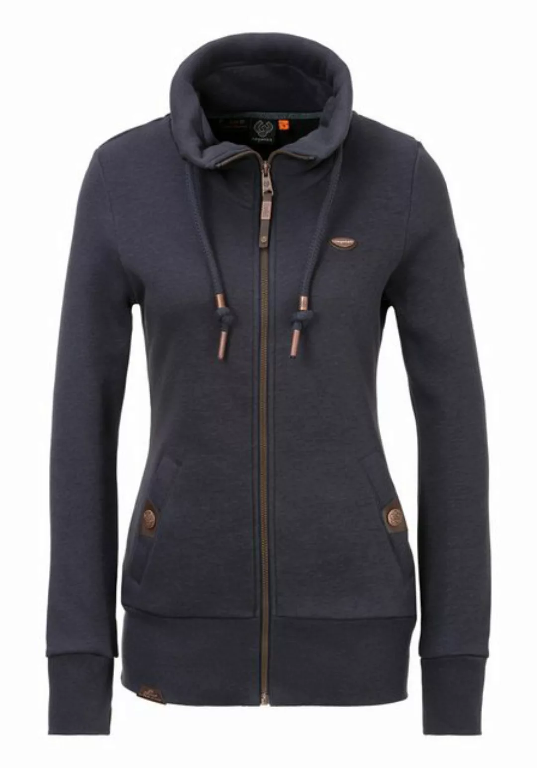 Ragwear Sweatjacke RYLIE ZIP CORE Stehkragen mit Kordelzug und seitliche Ei günstig online kaufen