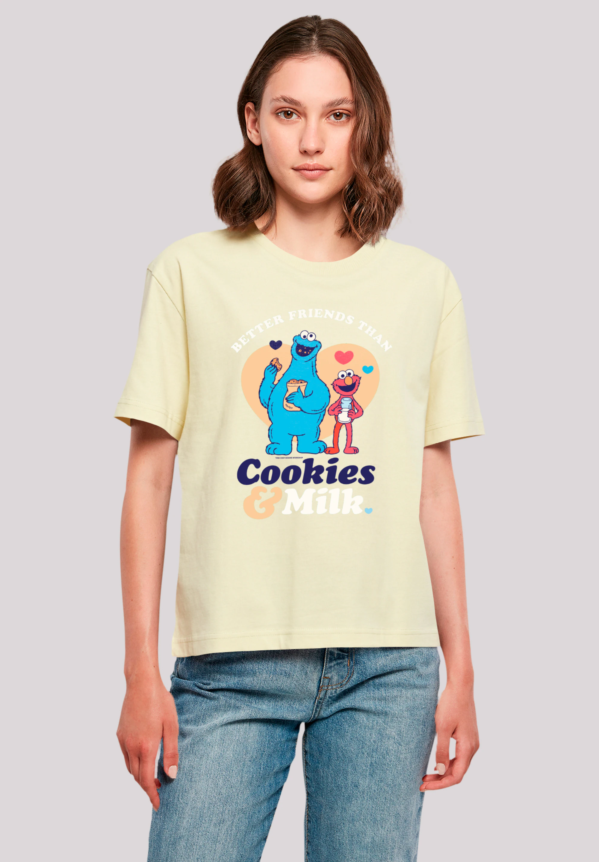 F4NT4STIC T-Shirt "Sesamstraße Cookies & Milk", Premium Qualität, Weihnacht günstig online kaufen