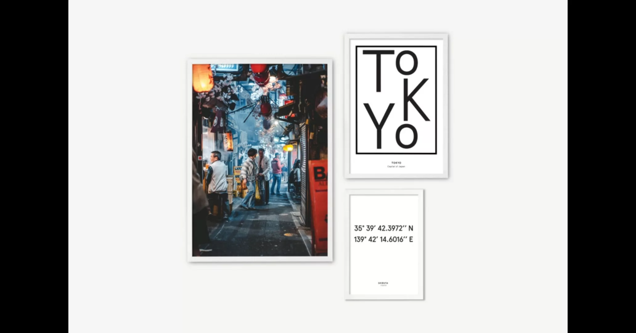 Lost In Tokyo 3 x gerahmte Kunstdrucke (verschiedene Groessen) - MADE.com günstig online kaufen