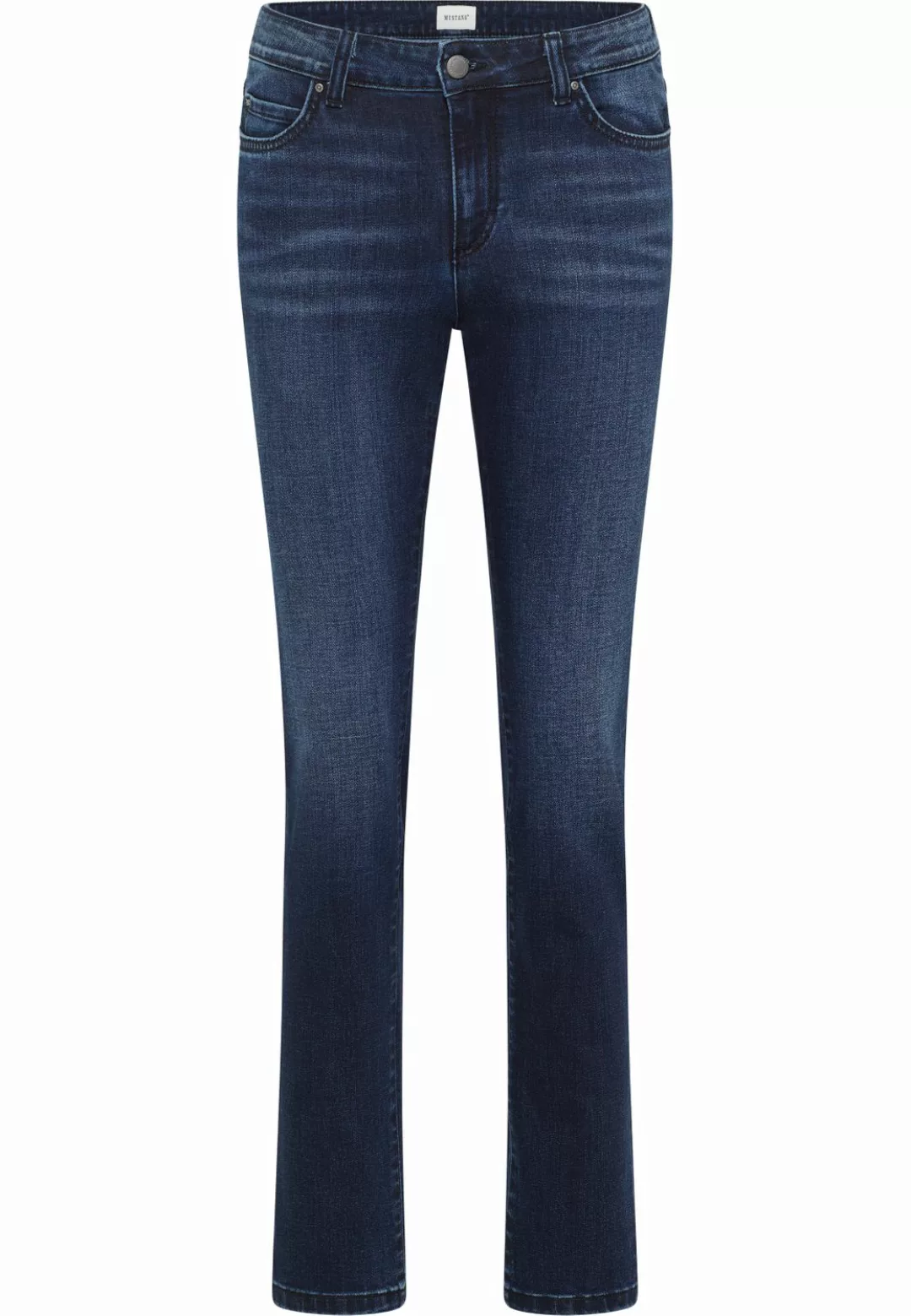 Mustang Damen Jeans CROSBY Relaxed Slim Fit - Blau - Deep Blue Denim günstig online kaufen