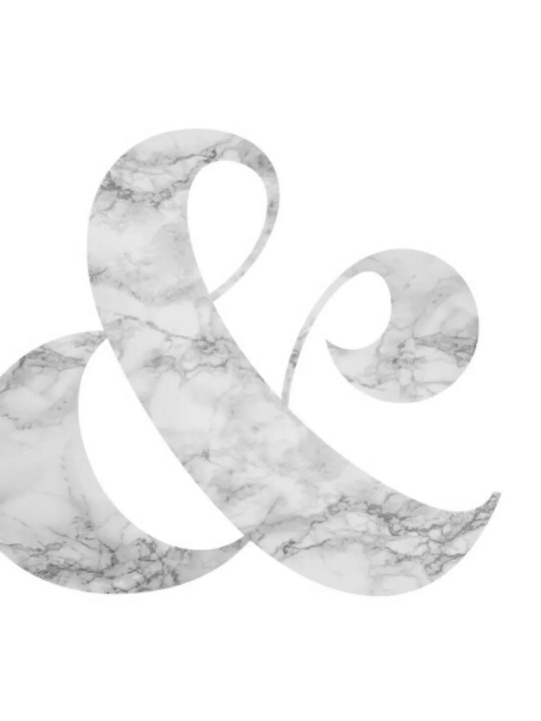 Poster / Leinwandbild - Marble Ampersand günstig online kaufen