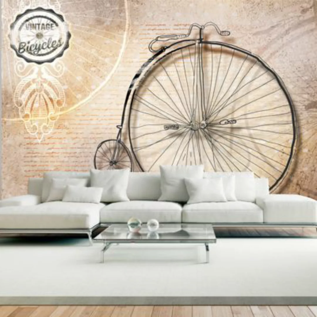 artgeist Fototapete Vintage bicycles - sepia sand Gr. 400 x 280 günstig online kaufen