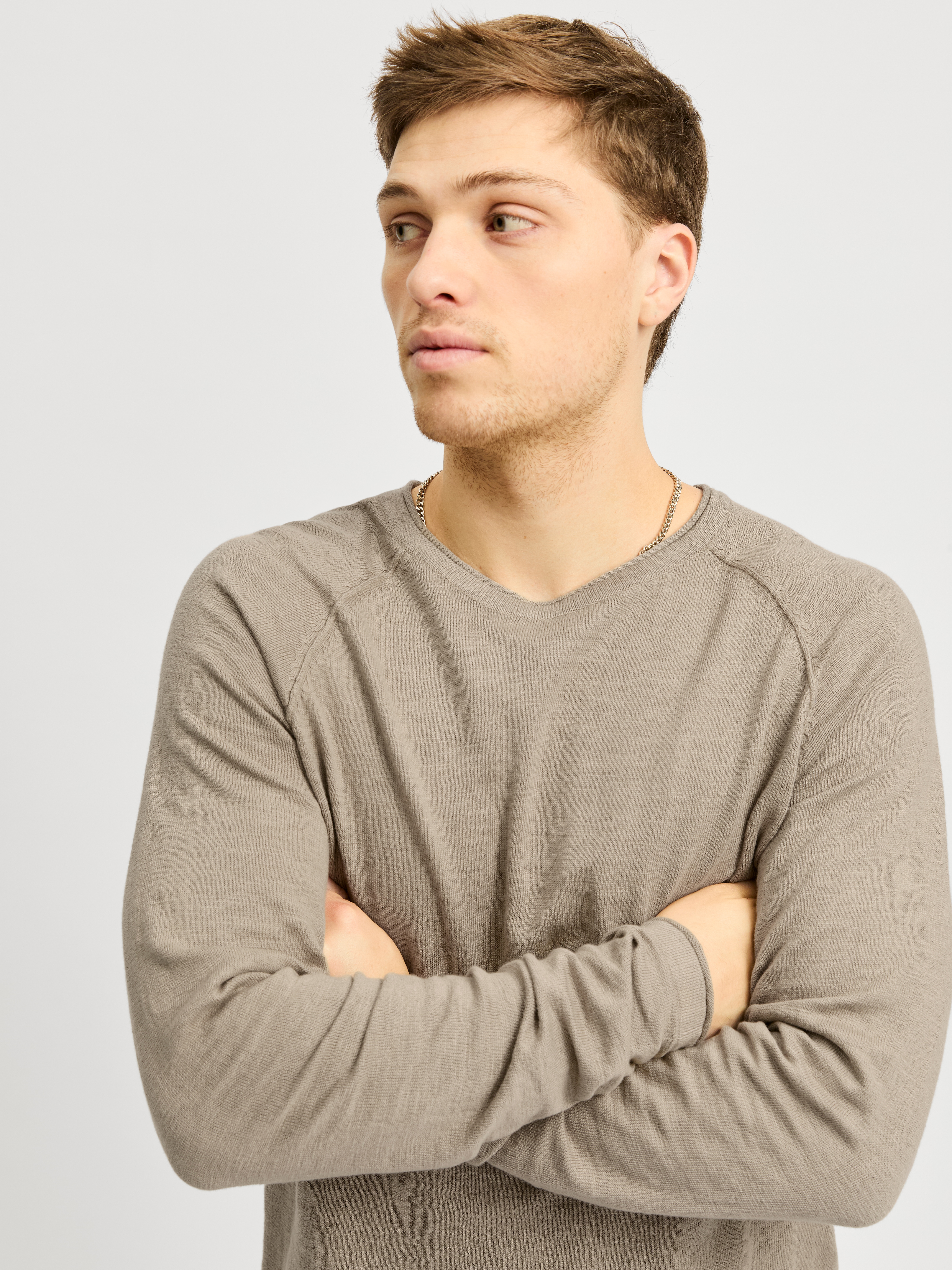 Jack & Jones Rundhalspullover "JJEBREEZE KNIT CREW NECK SN", mit Rundhalsau günstig online kaufen