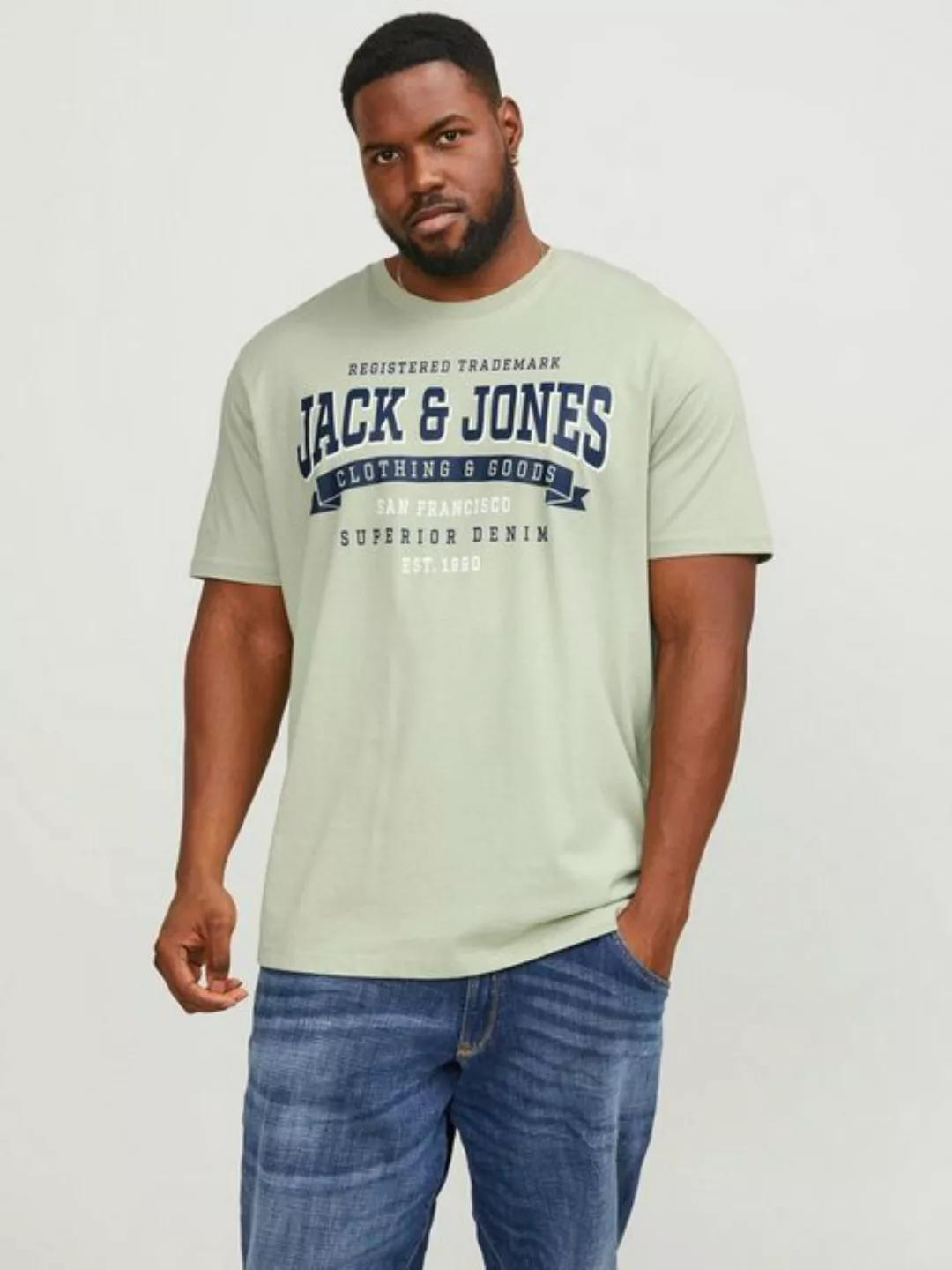 Jack & Jones PlusSize Rundhalsshirt JJELOGO TEE SS O-NECK 2 COL 23/24 PLS günstig online kaufen