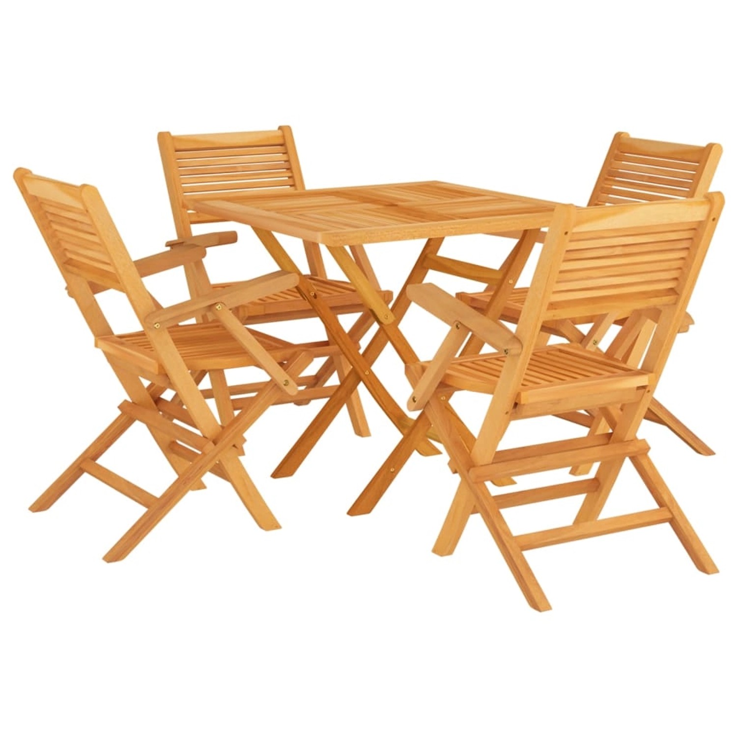 Vidaxl 5-tlg. Garten-essgruppe Massivholz Teak günstig online kaufen