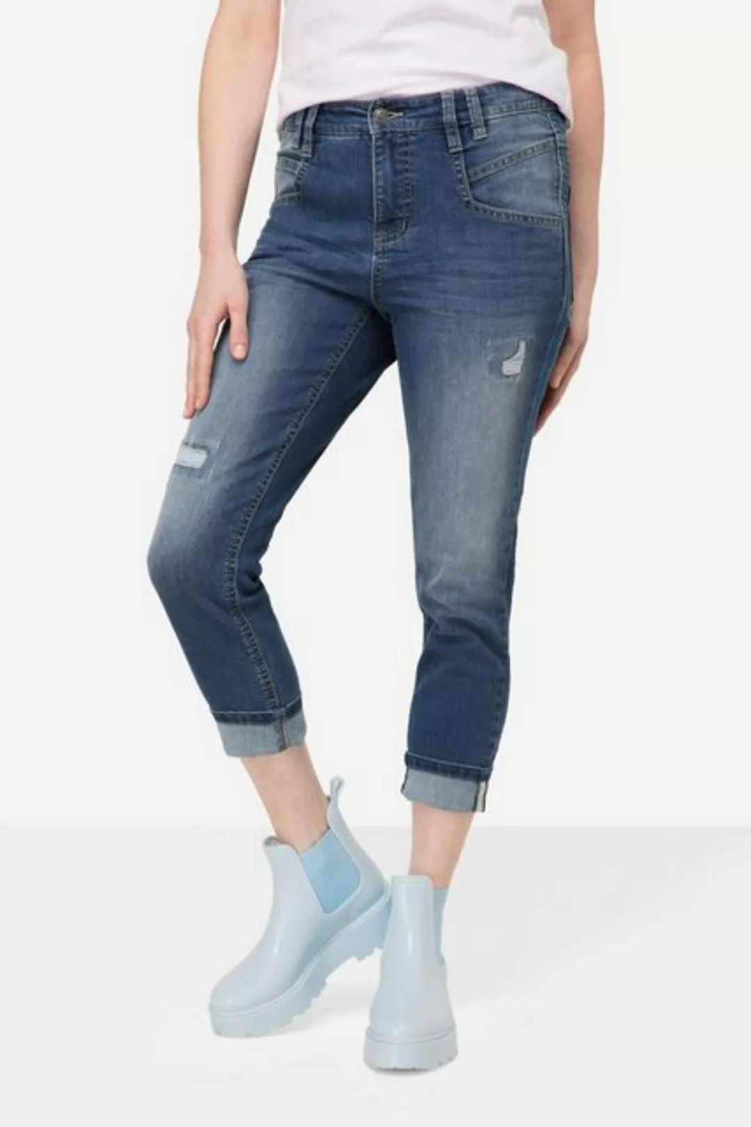 Laurasøn Regular-fit-Jeans 7/8-Jeans Slim Fit Destroy Look 5-Pocket günstig online kaufen