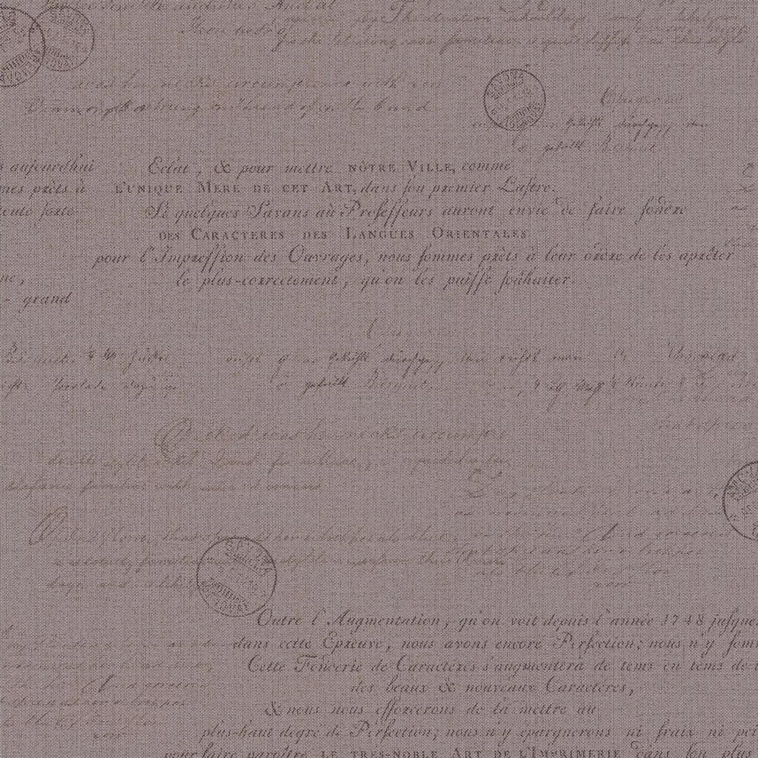 Bricoflor Französische Tapete in Brief Optik Schriftzug Vliestapete in Lein günstig online kaufen