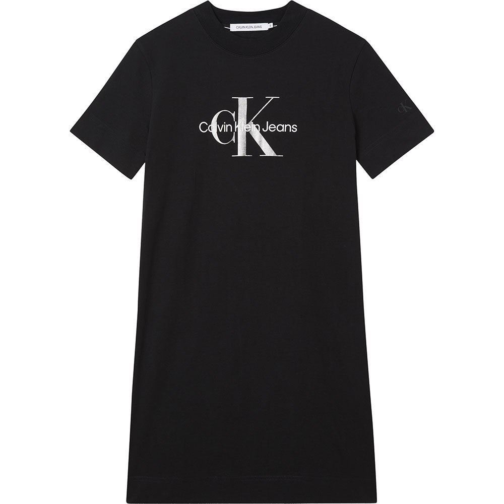 Calvin Klein Jeans Gunmetal Monogram T-shirt-kleid XS Ck Black günstig online kaufen