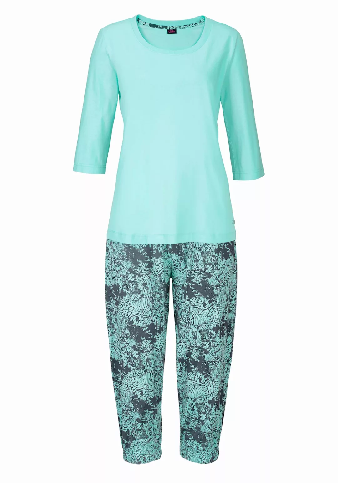 Buffalo Capri-Pyjama, (2 tlg.), mit gemusterter Hose günstig online kaufen