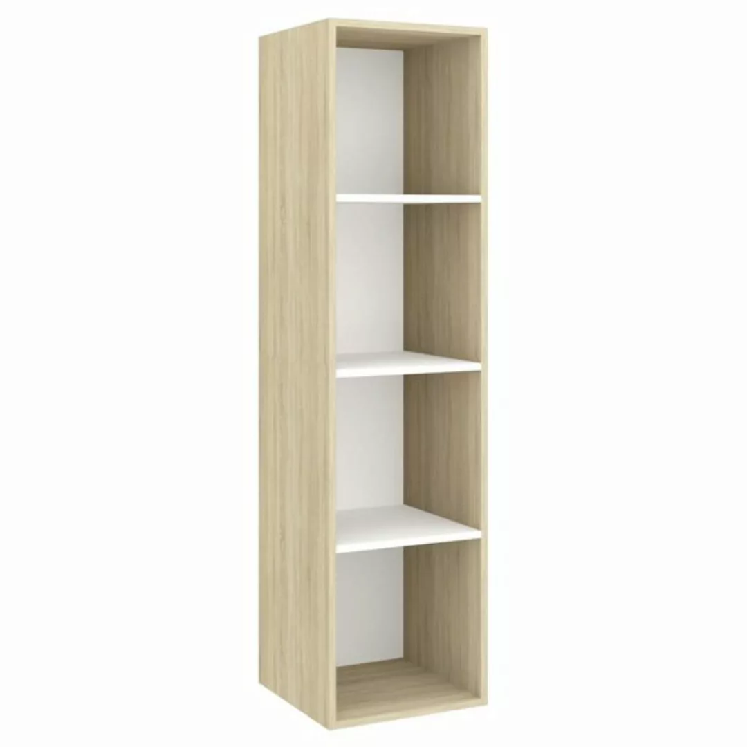 furnicato TV-Schrank TV-Wandschrank Sonoma-Eiche Weiß 37x37x142,5 cm Holzwe günstig online kaufen