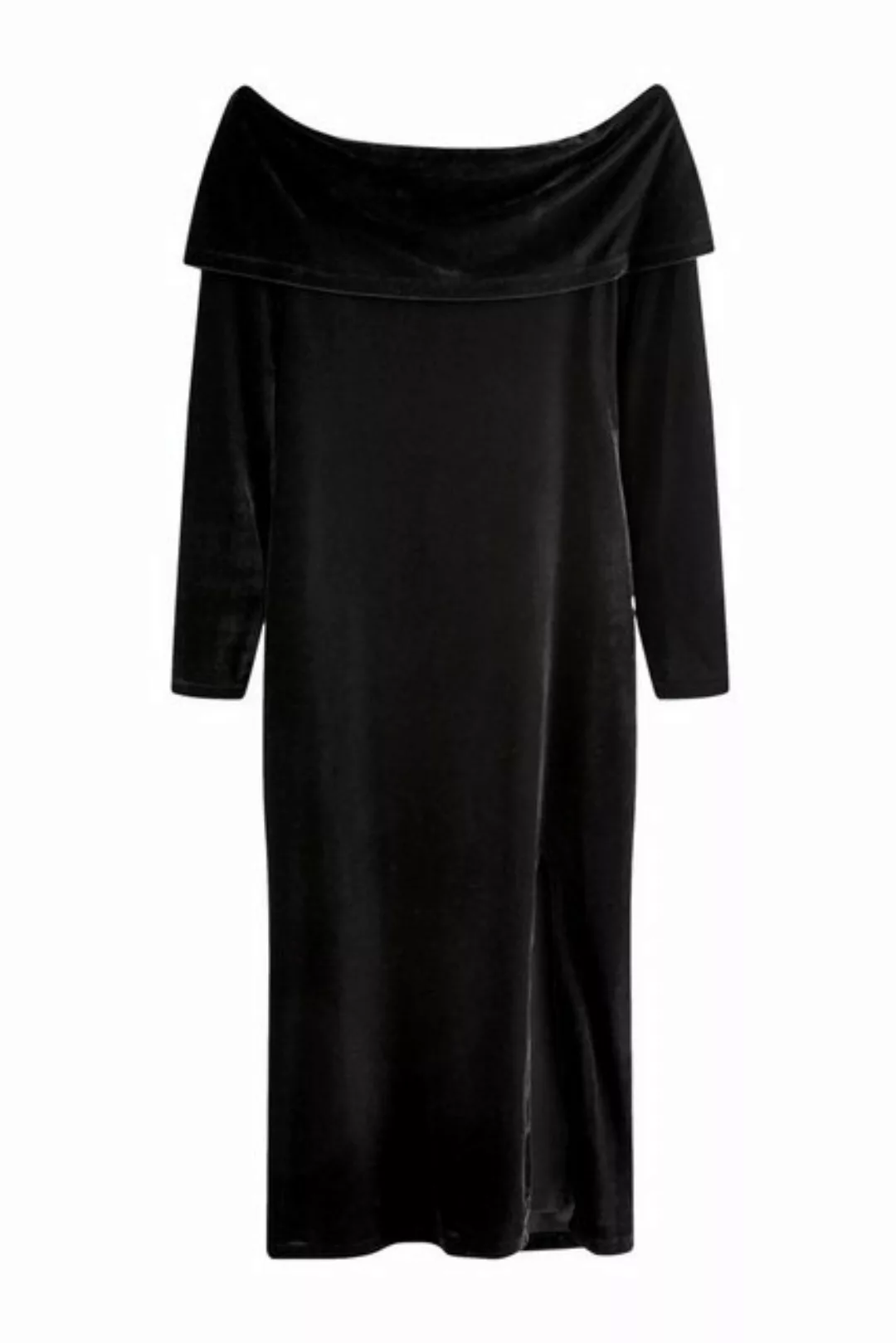 Next Samtkleid Schulterfreies Midikleid aus Samt (1-tlg) günstig online kaufen