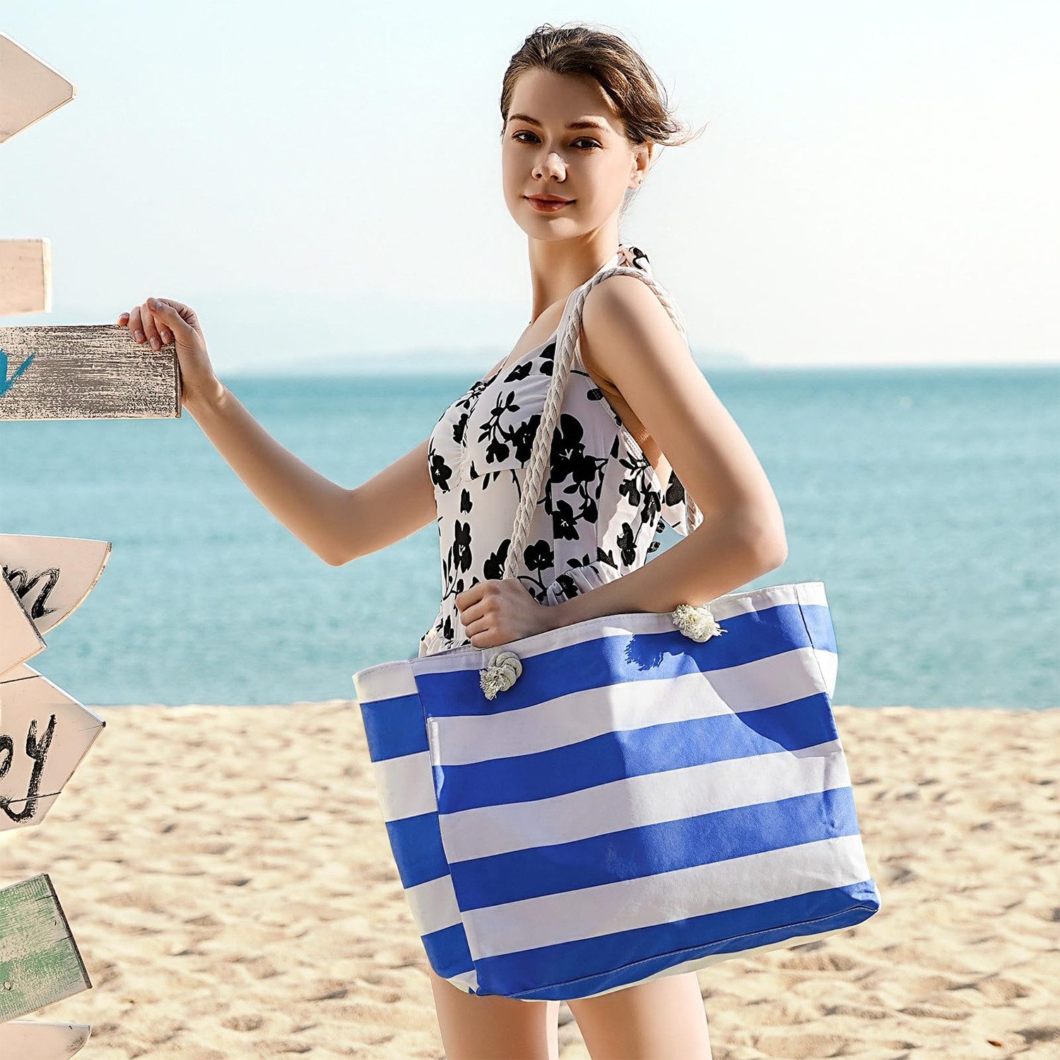 ZEUOPQ Strandtasche Strandtasche Große Damen wasserdichte günstig online kaufen