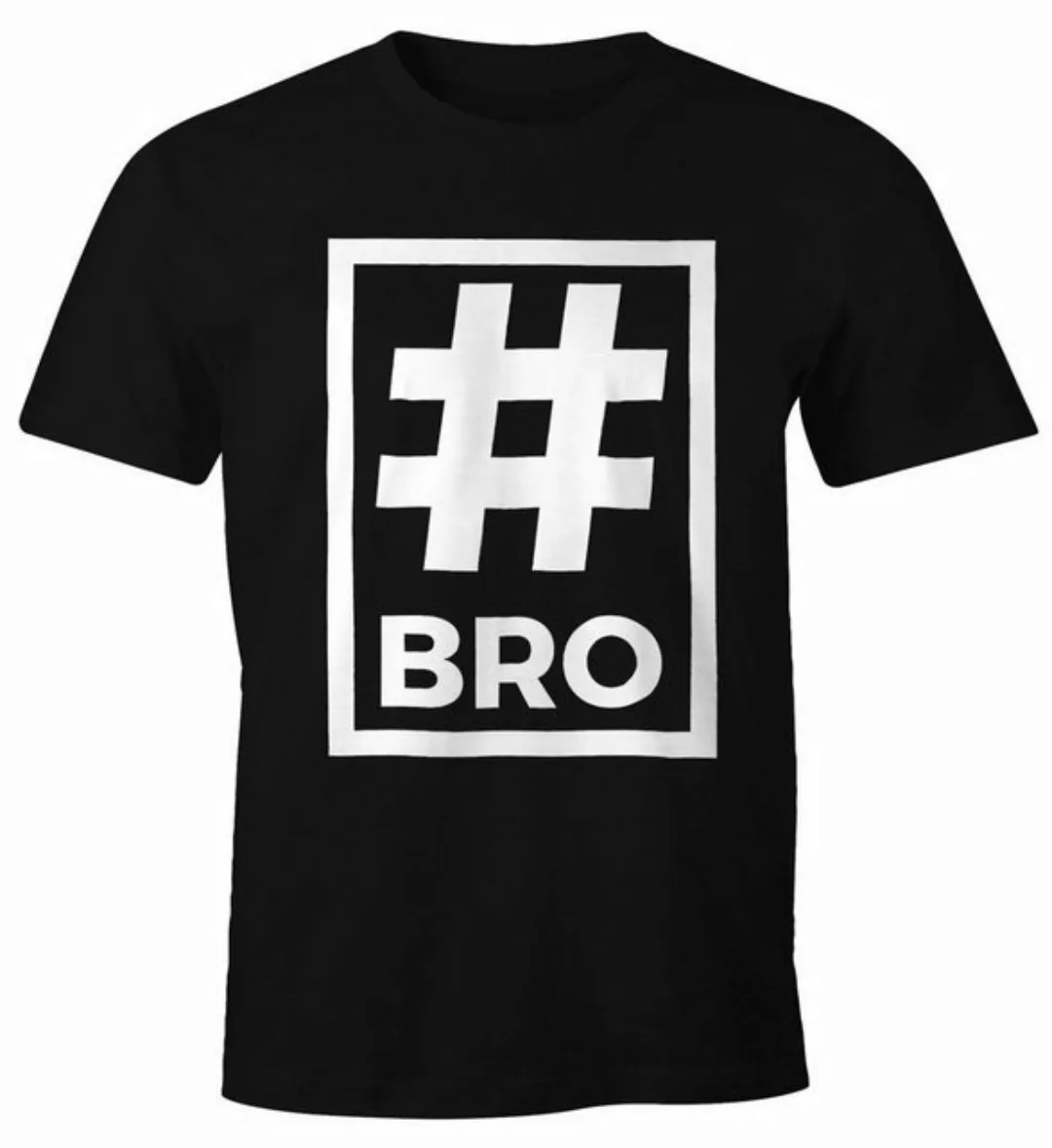 MoonWorks Print-Shirt Herren T-Shirt Bro Brother Hashtag mit Print günstig online kaufen