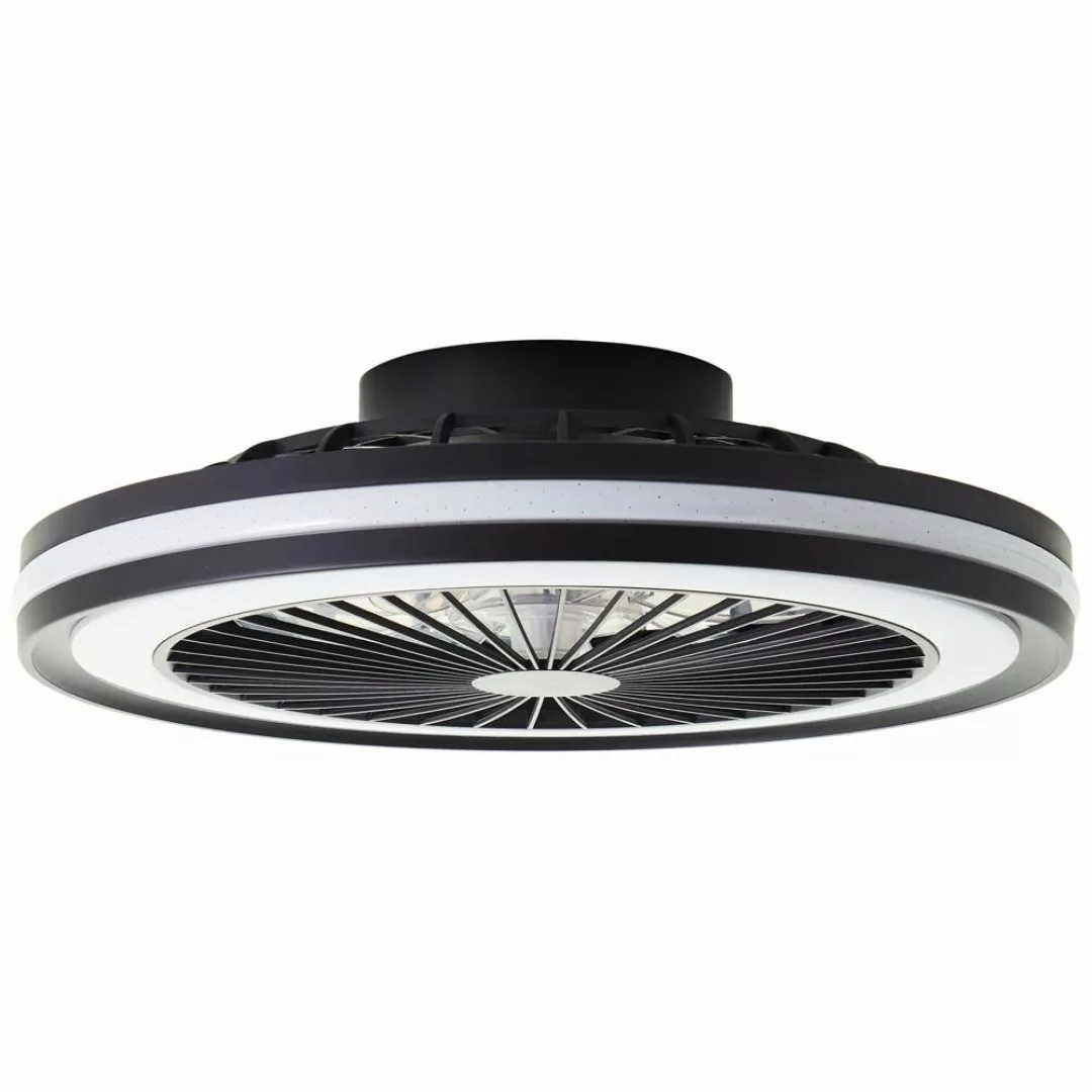 LED Deckenventilator Palmero in Schwarz 40W 5000lm günstig online kaufen