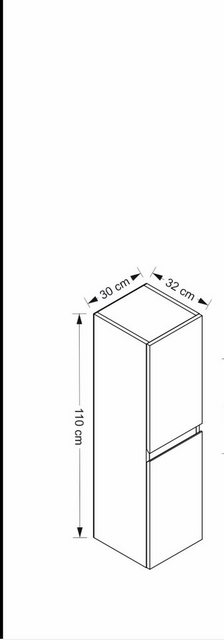 Homeline Hängeschrank Optik Hochschrank Badezimmerschrank badmöbel Hochglan günstig online kaufen