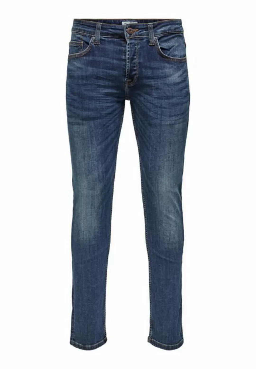 Only & Sons Herren Jeans ONSWEFT 5076 PK - Straight Fit - Blau - Medium Blu günstig online kaufen