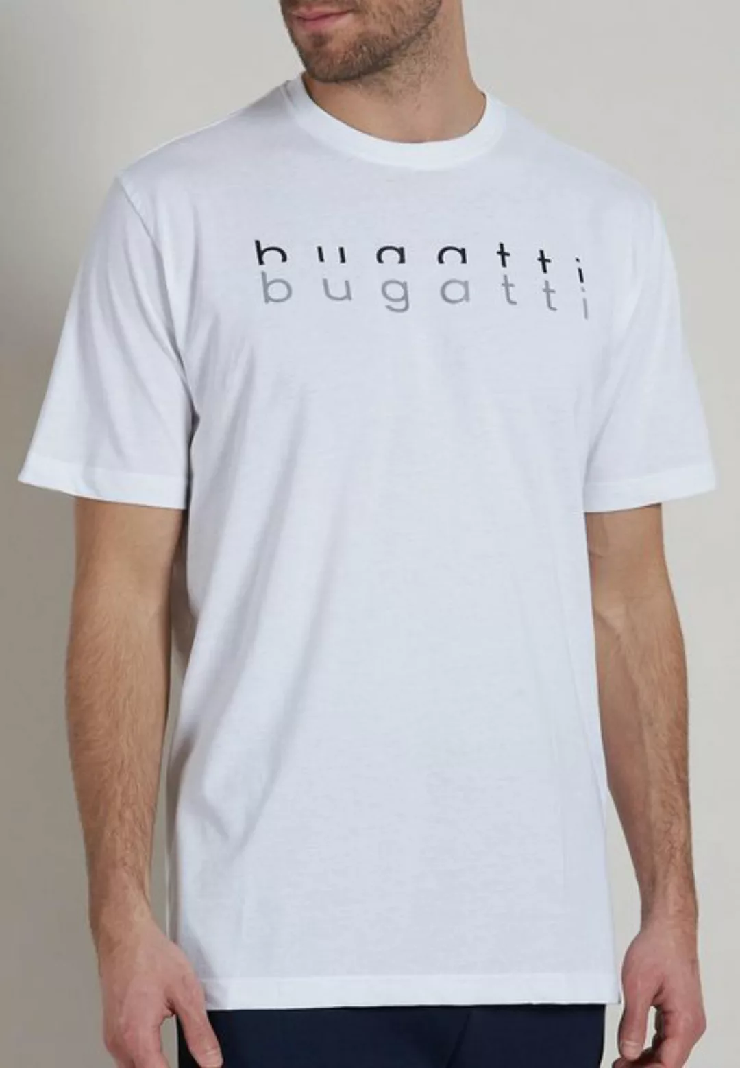 bugatti T-Shirt Shirt, 1/2 A., Rundhals günstig online kaufen