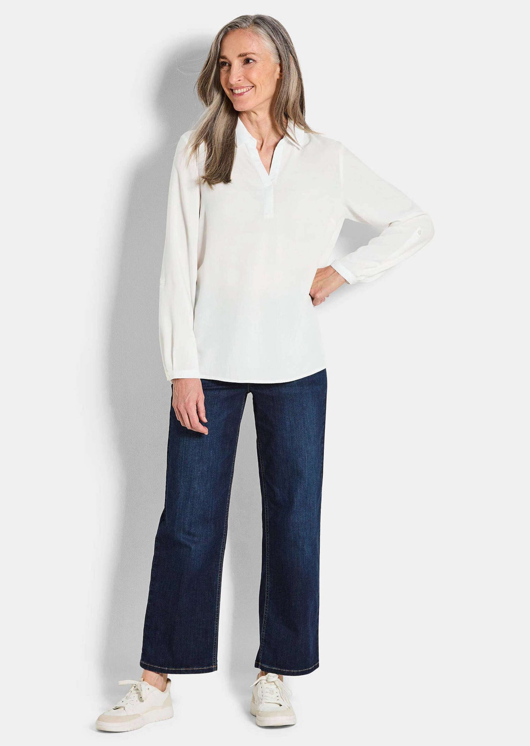 GOLDNER Klassische Bluse Schlupfbluse aus reiner günstig online kaufen