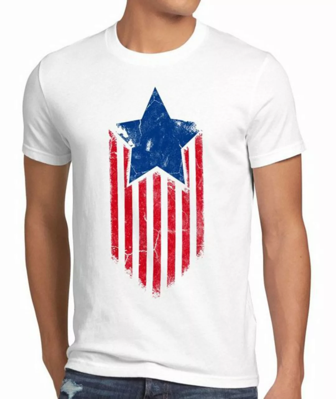 style3 Print-Shirt Herren T-Shirt USA Stars Stripes Amerika Held Flagge Sup günstig online kaufen