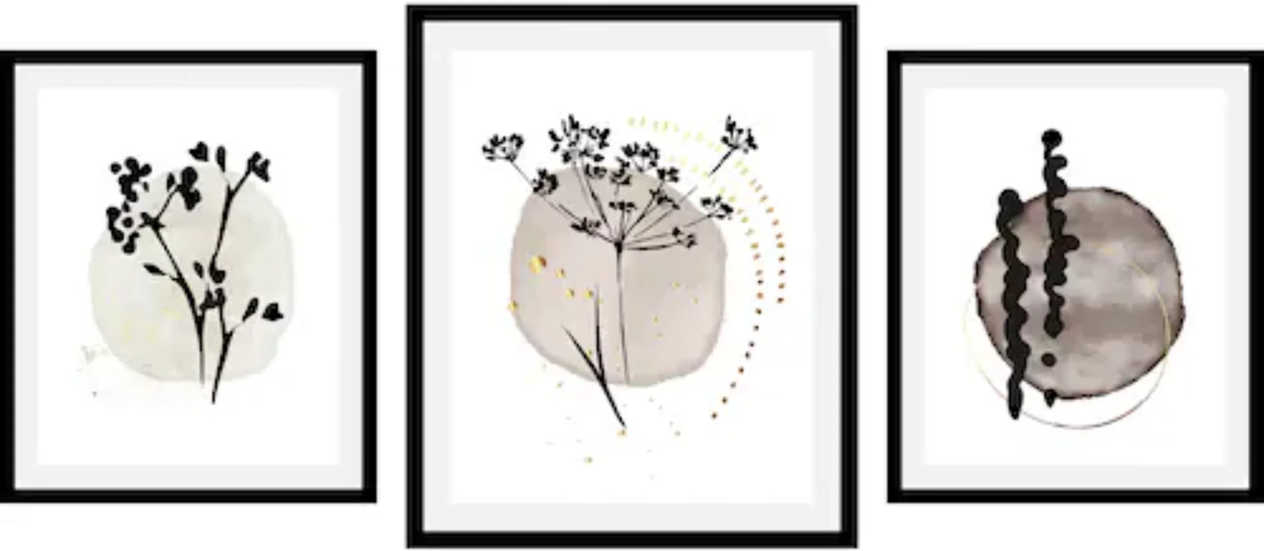 queence Bild »Set Hamara«, Blumen, (1 St.), gerahmt günstig online kaufen