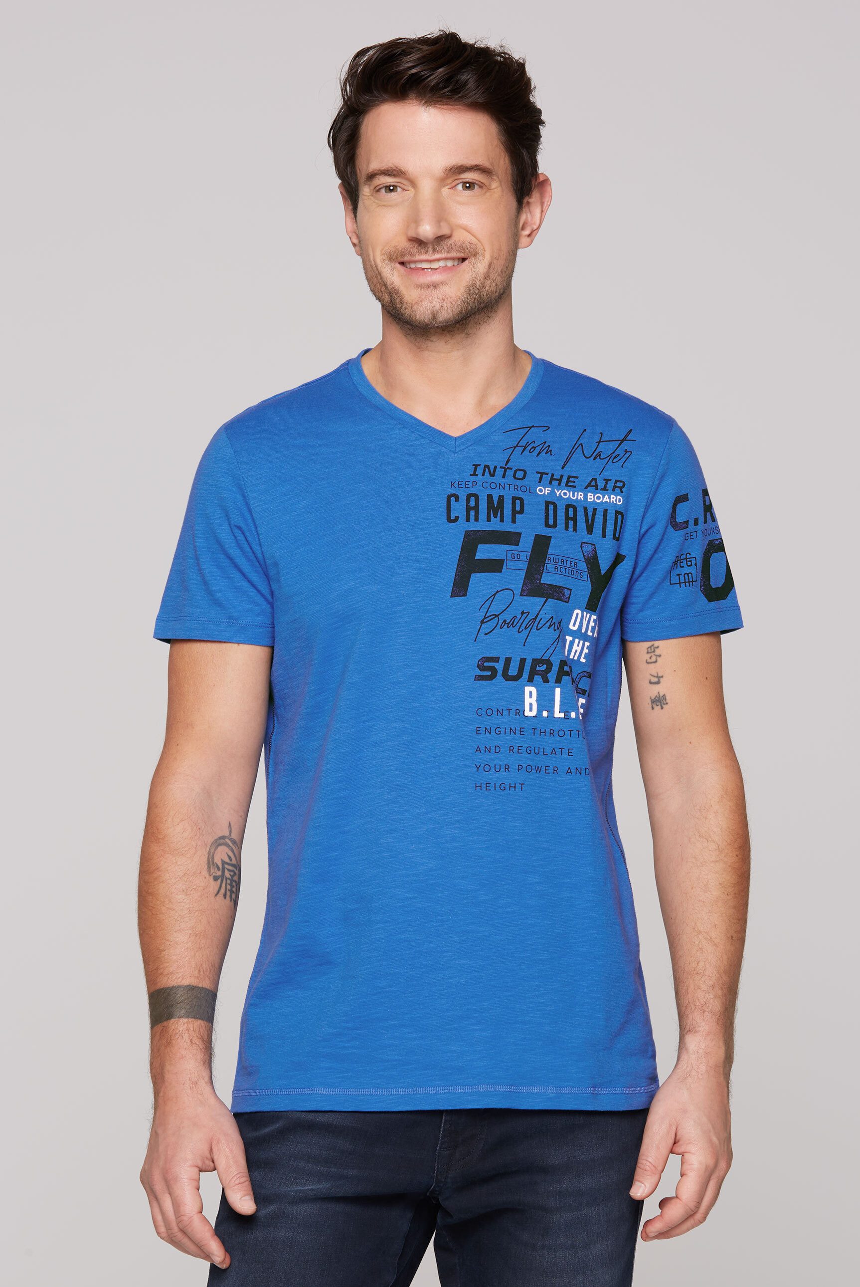 CAMP DAVID V-Shirt, aus Baumwolle günstig online kaufen