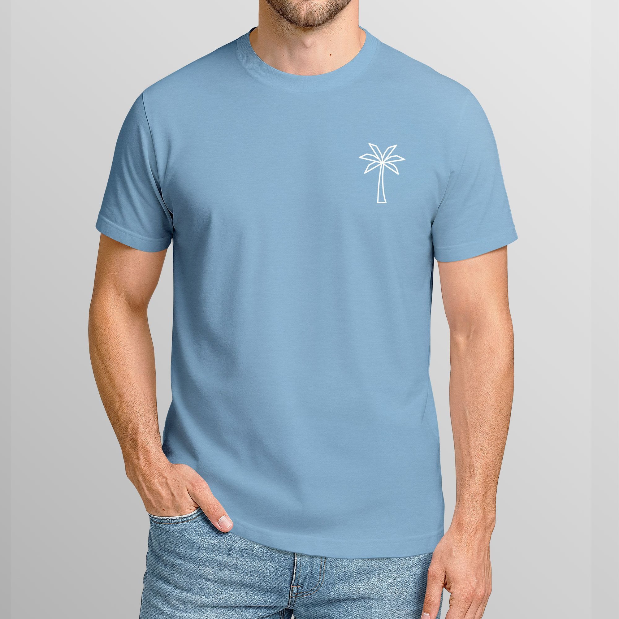 Neverless Print-Shirt Herren T-Shirt Palme Print günstig online kaufen