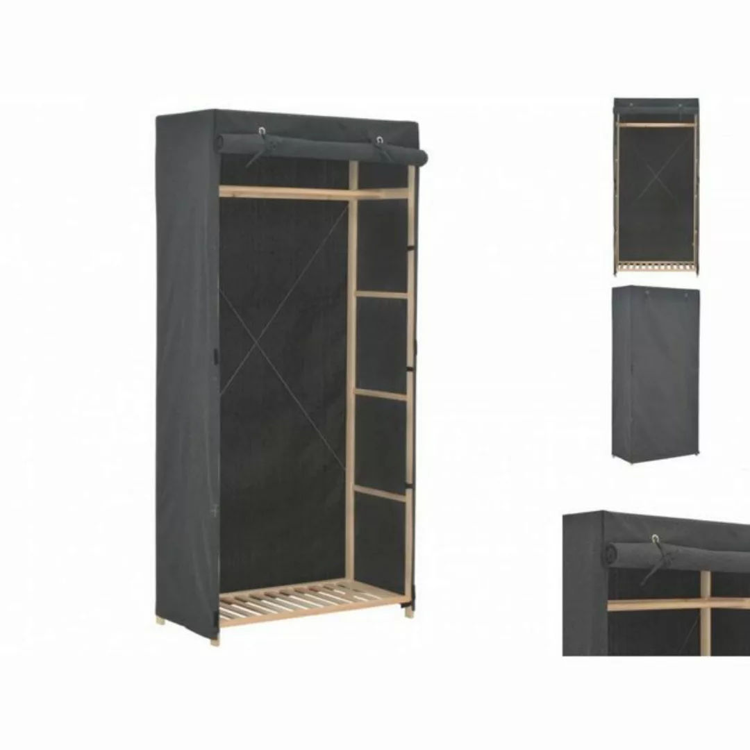 vidaXL Kleiderschrank Kleiderschrank Grau 79 x 40 x 170 cm Stoff günstig online kaufen