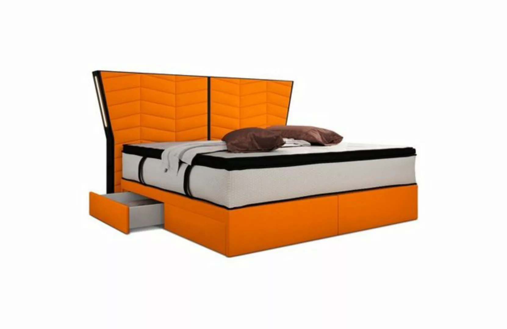 Sofa Dreams Boxspringbett Novara - Microfaser, mit Matratze, Topper, LED-RG günstig online kaufen