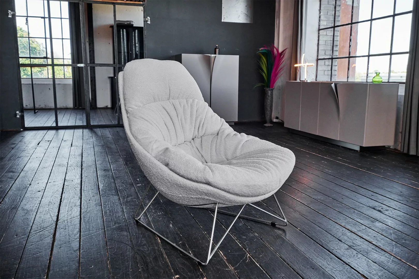 KAWOLA Sessel AVON Relaxsessel Stoff grau günstig online kaufen