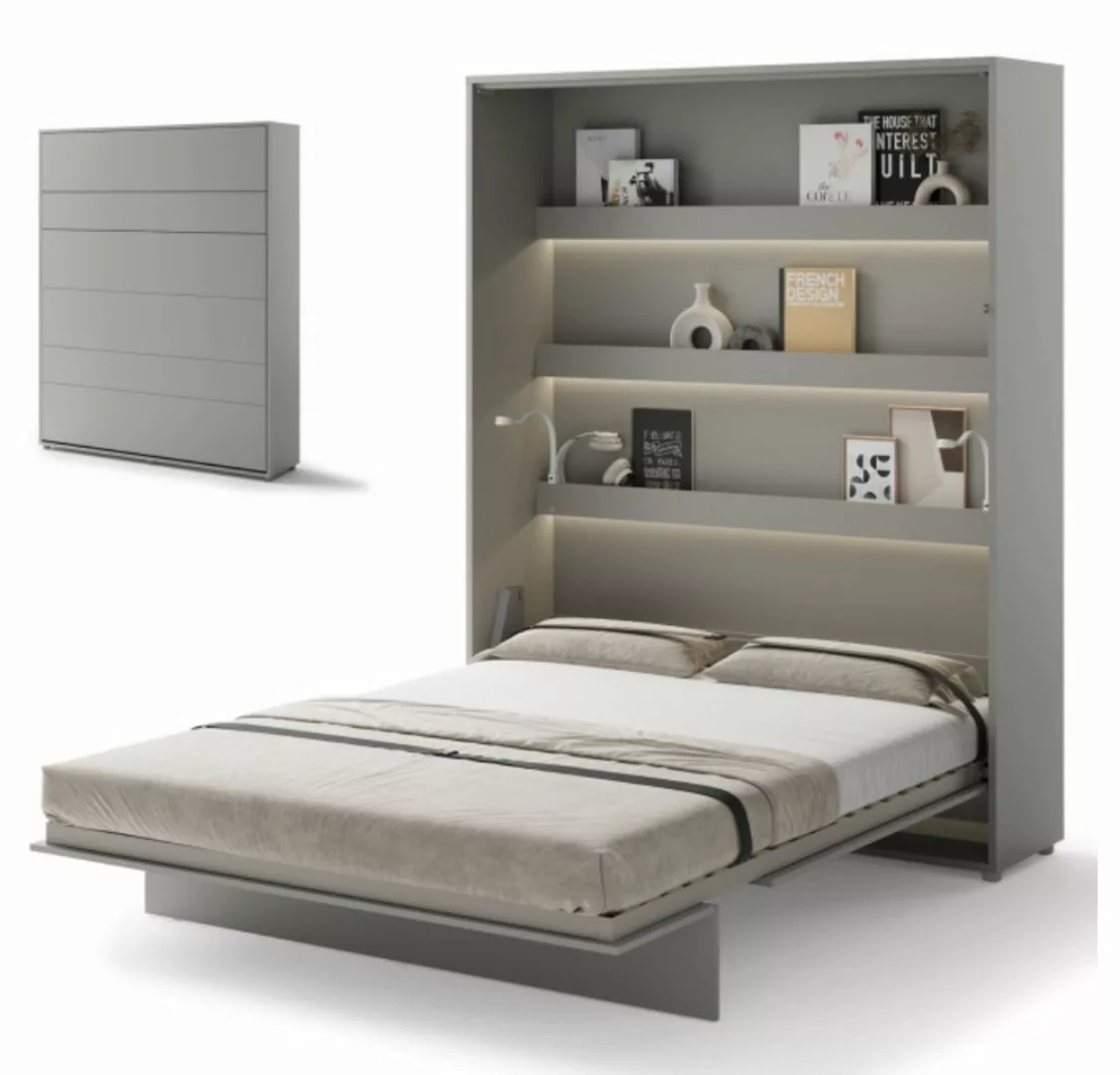 yourhouse24 Schrankbett Bed Concept Wandklappbett Vertikal Gästebett Grau 9 günstig online kaufen